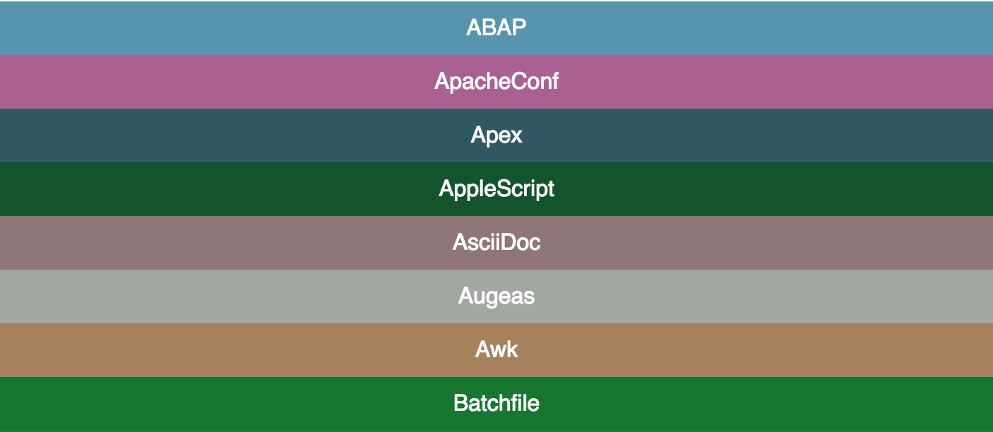 GitHub Language Color Demo