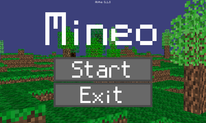 Mineo main menu