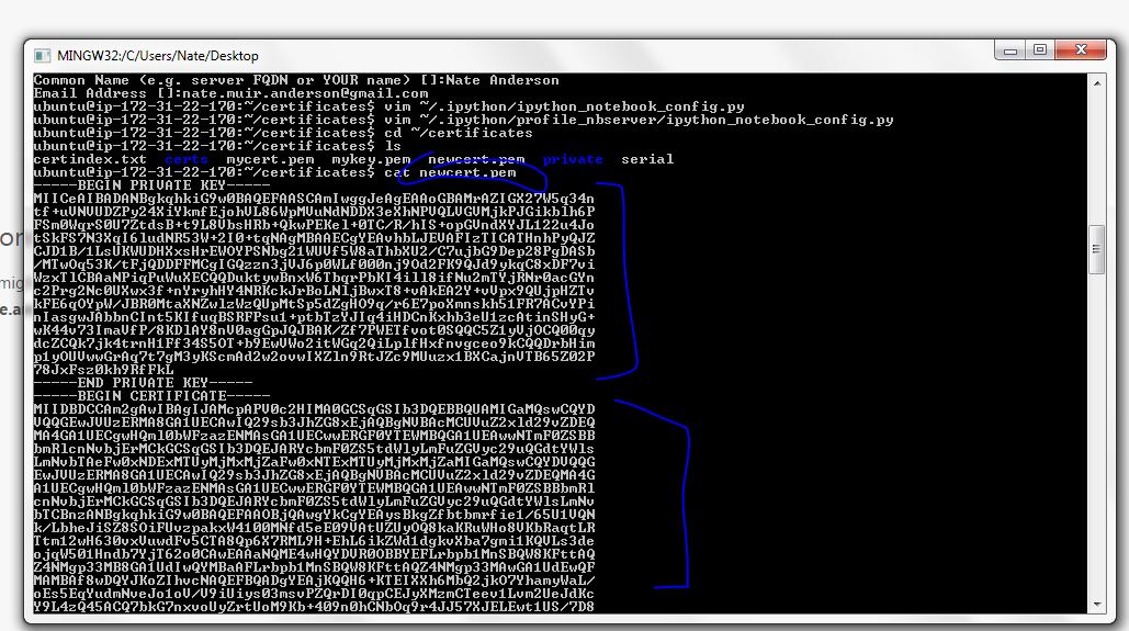 Right - cert and key in same directory