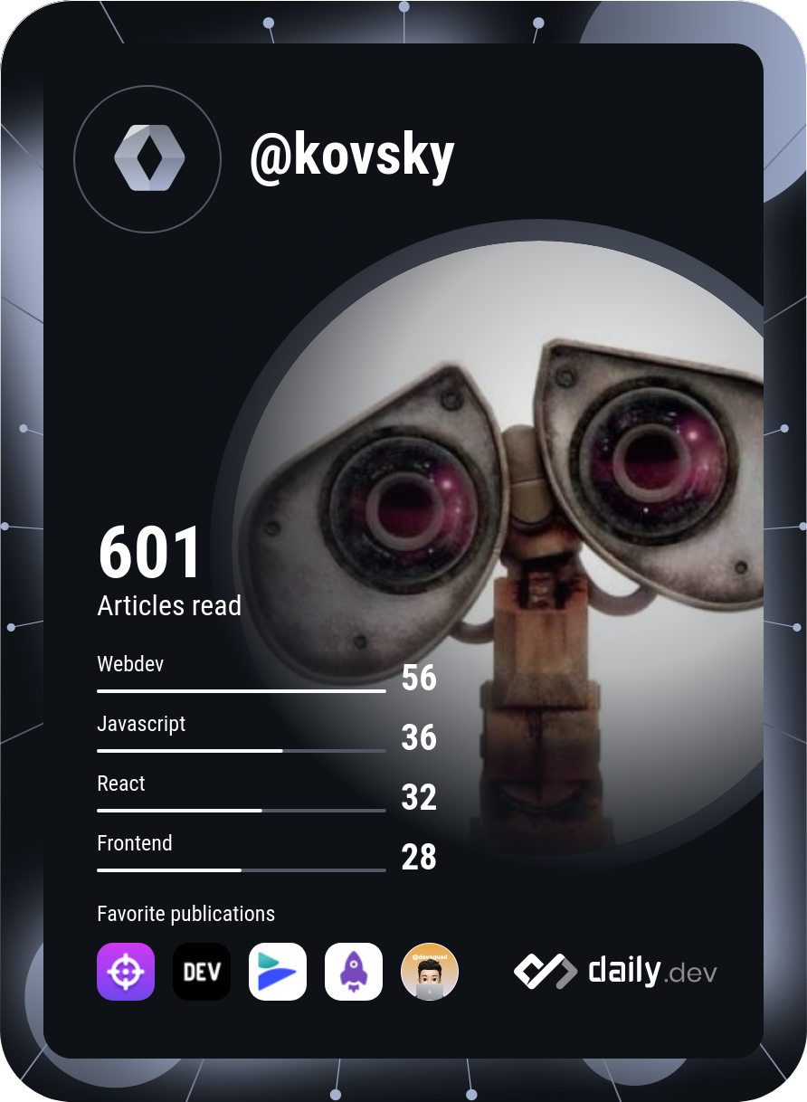 Johan Petrikovsky's Dev Card