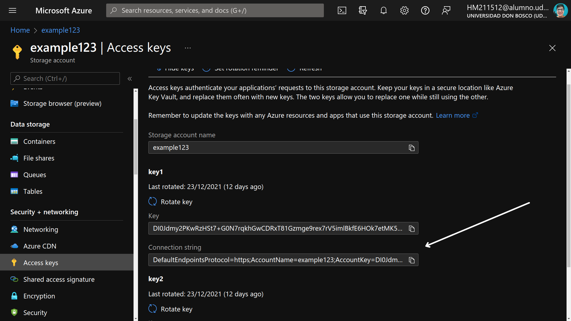 Connection String Azure Blob Storage