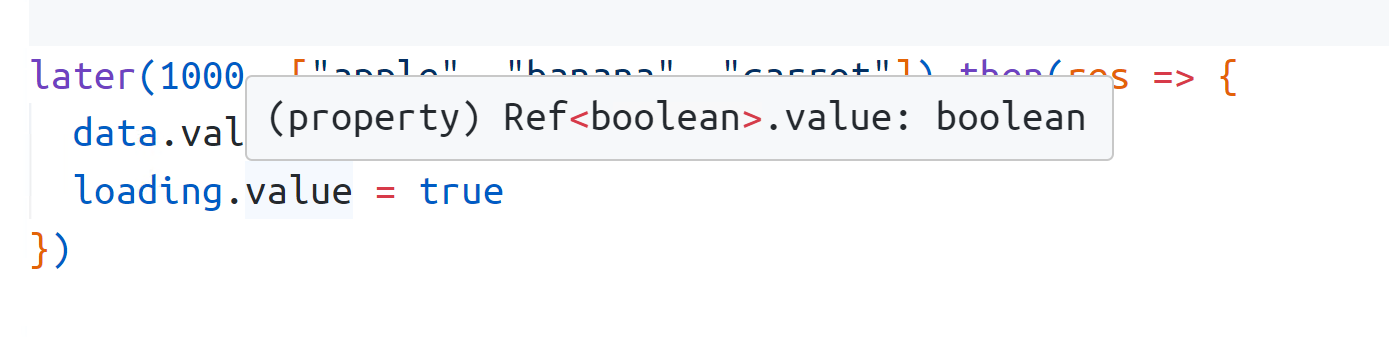(property) Ref<boolean>.value: boolean