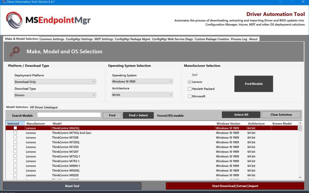 SCConfigMgr Driver Auatomation Tool