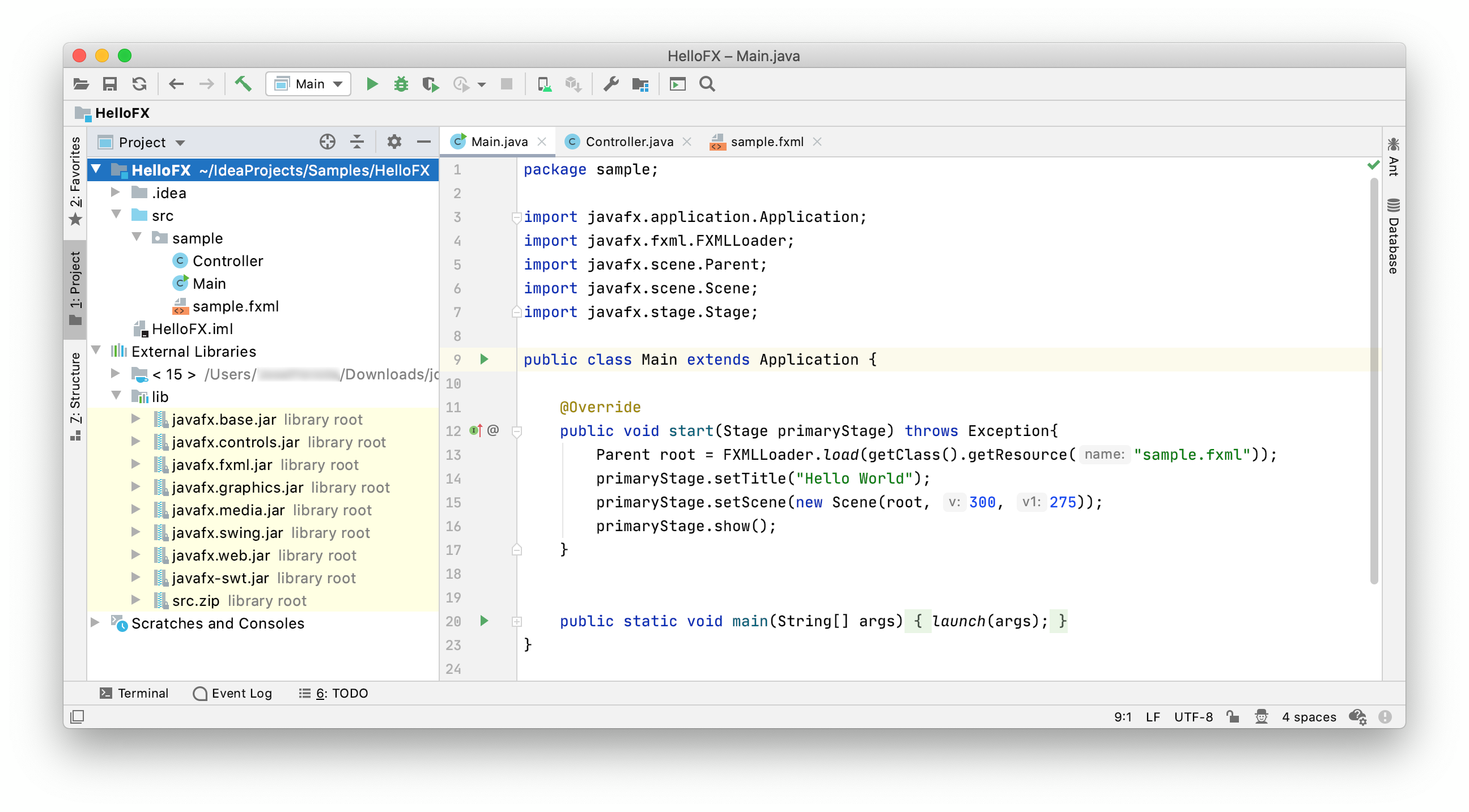 JavaFX classes are recognized
