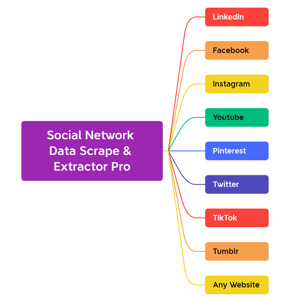 Social Network Data Bulk Scrape & Extractor Pro-logic diagram