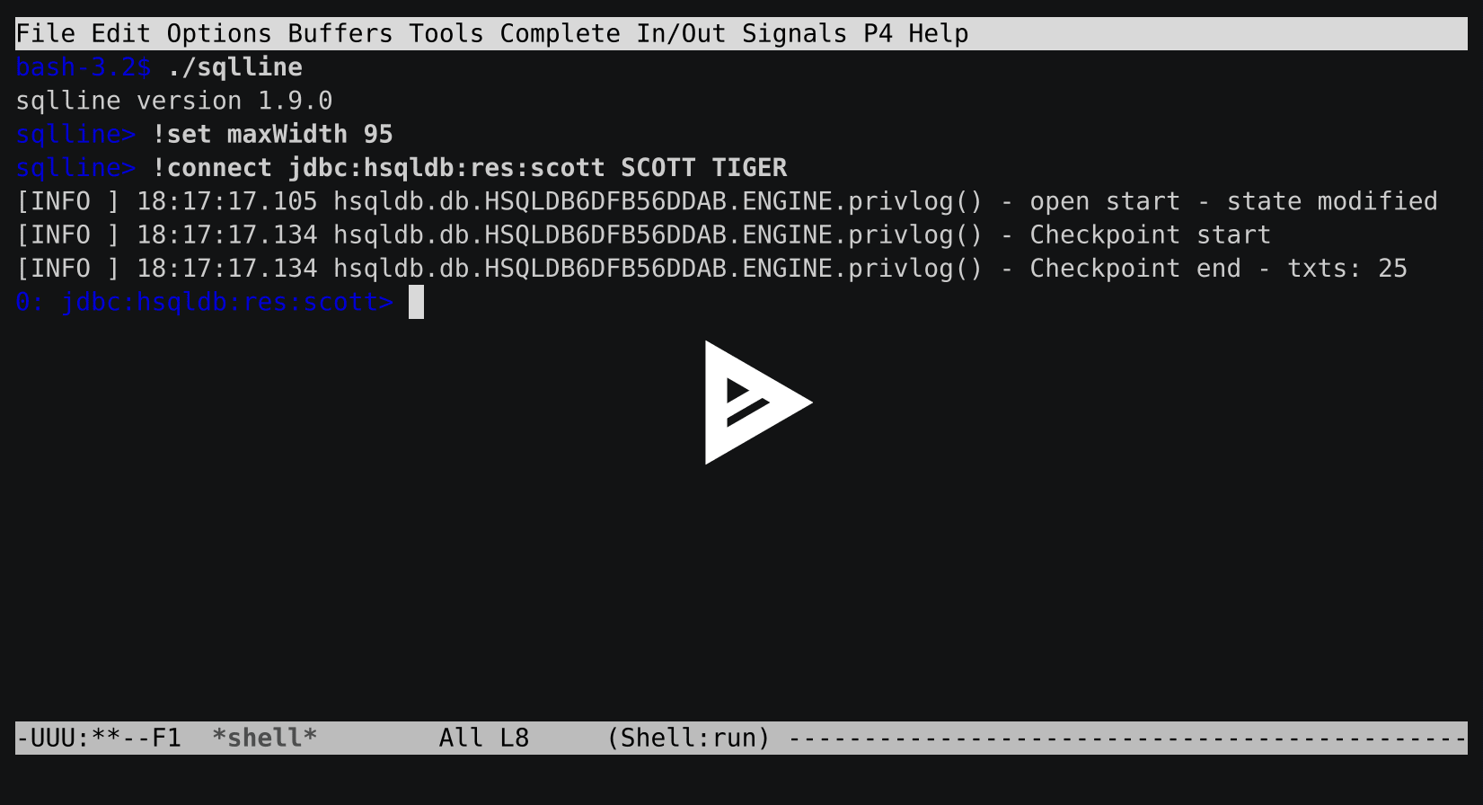 SQLLine in Emacs