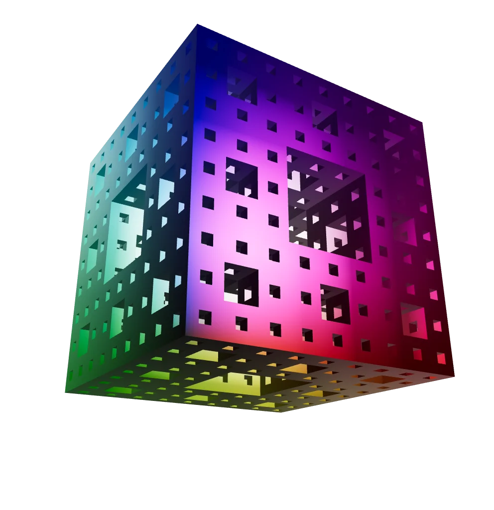 A metallic Menger sponge