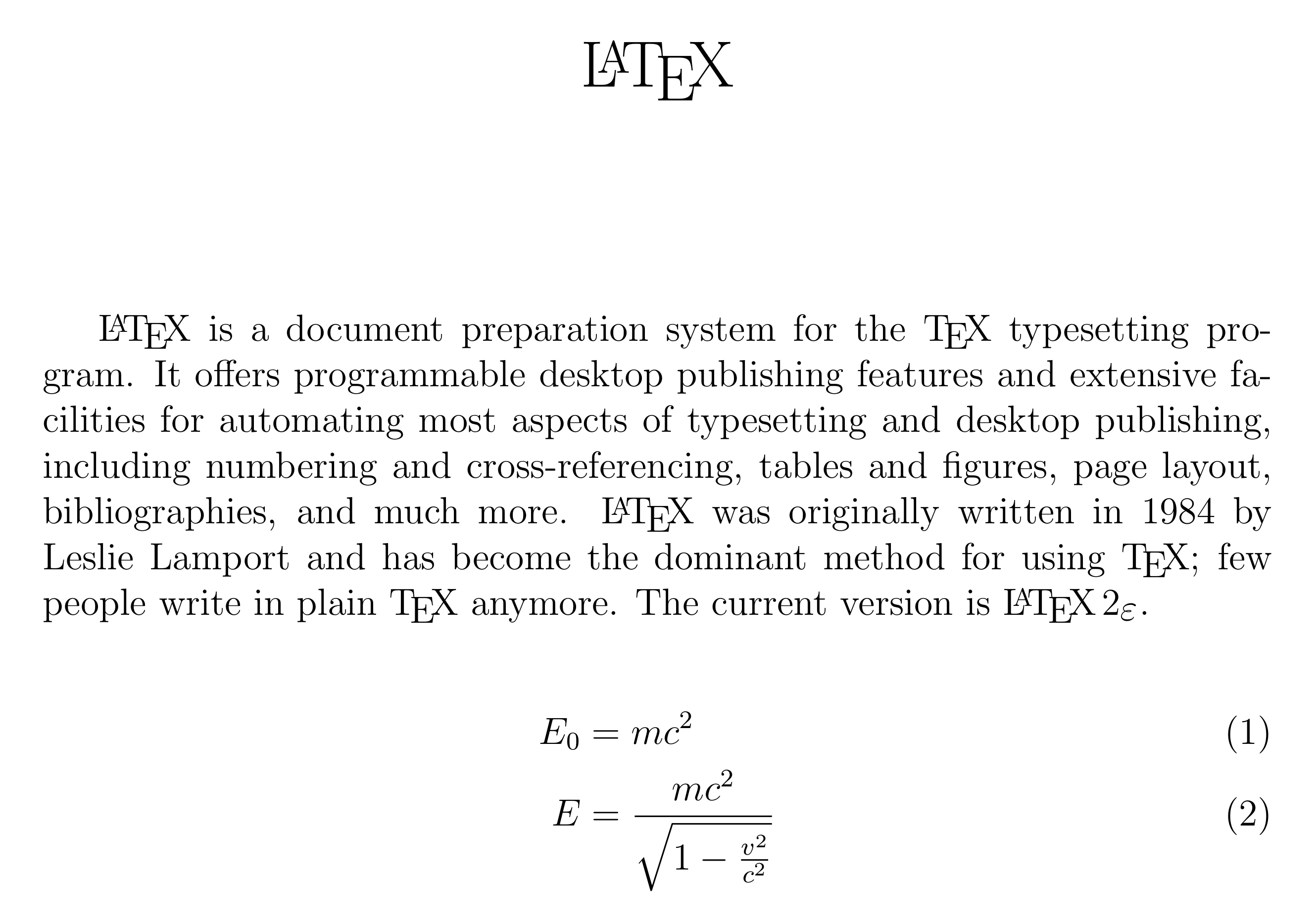 LaTeX example