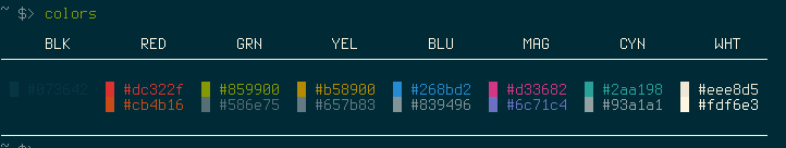 See colors of my terminal
