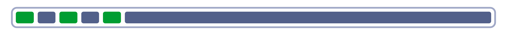 timeline of half-second cyan blinking followed by pause of equal length