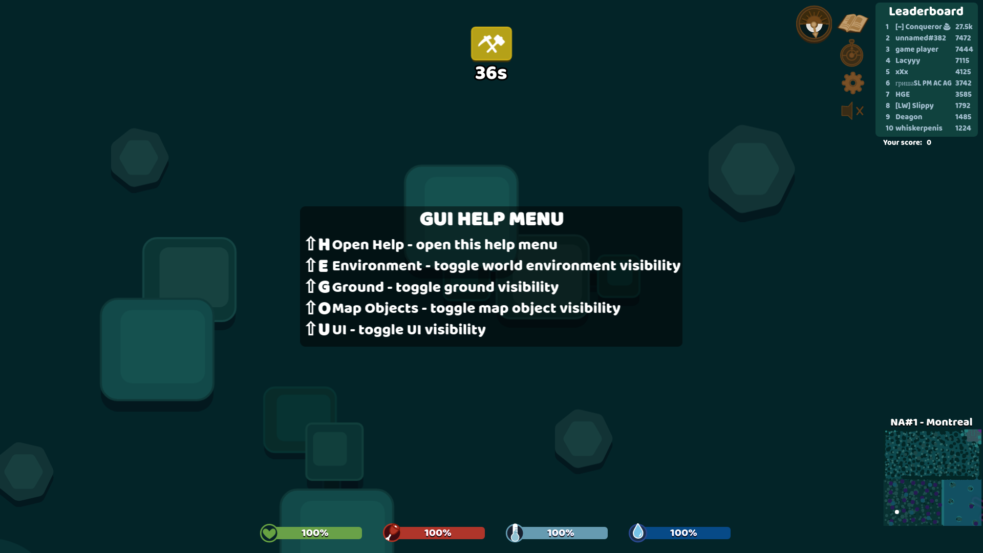 Starve.io Extensions GUI Help Menu