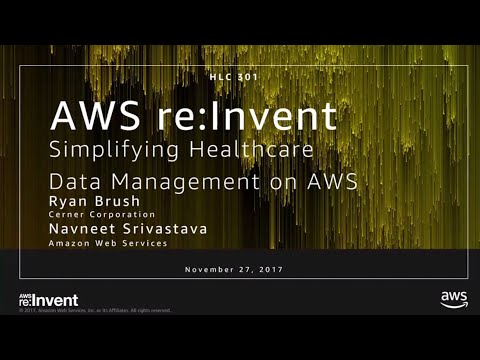 AWS re:invent 2017: Simplifying Healthcare Data Management on AWS (HLC301)
