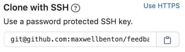 clone with ssh option