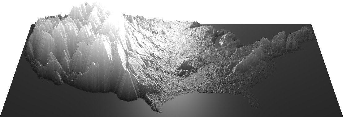 US heightmap in three.js