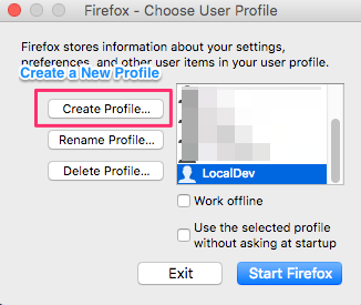 Firefox Profile Manager