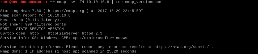 nmap scan