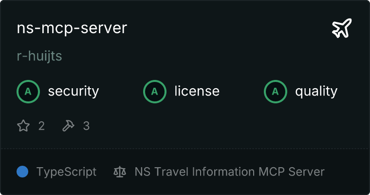 NS Travel Information Server MCP server