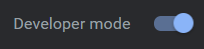 Developer mode switch