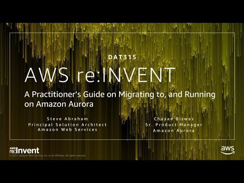 AWS re:invent 2017: A Practitioner’s Guide on Migrating to, and Running on Amazon Au (DAT315)
