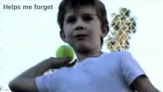 Tennis ball up against the wall