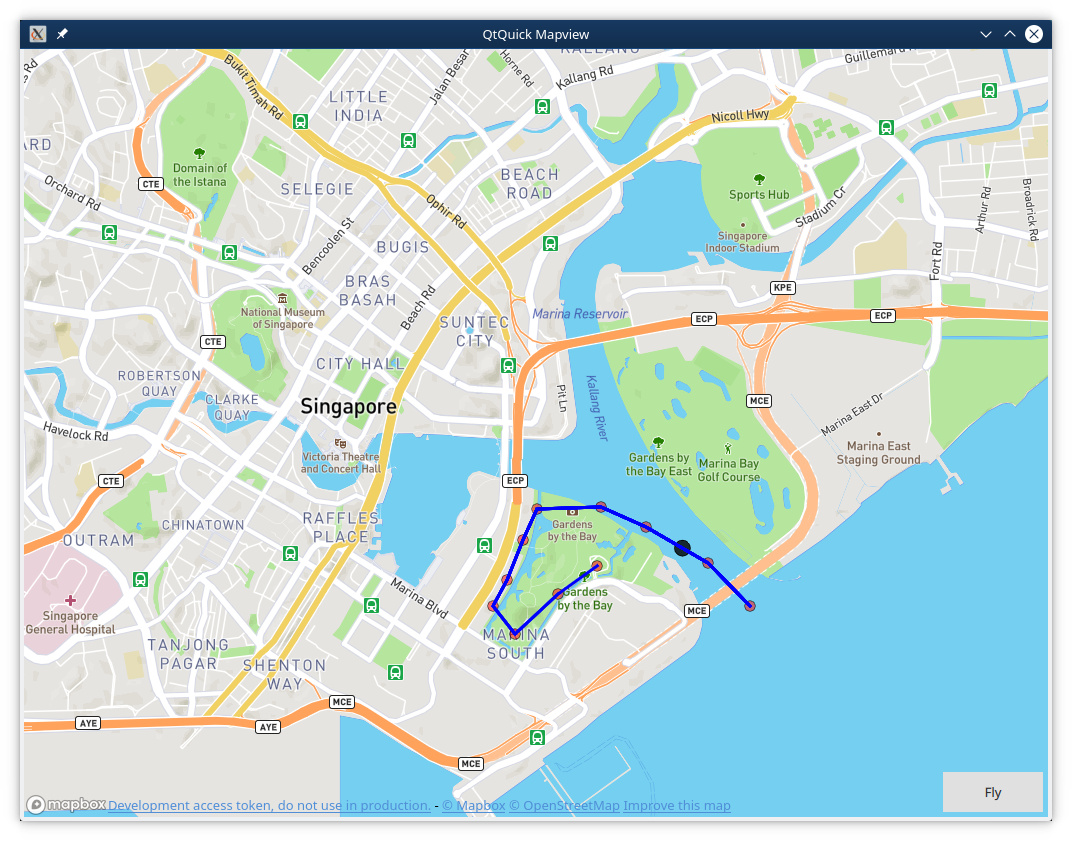 UAV flight simulation around a part of Singapore