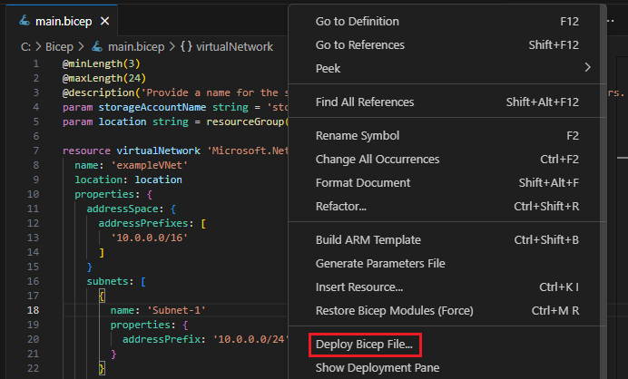 deploy using vs code