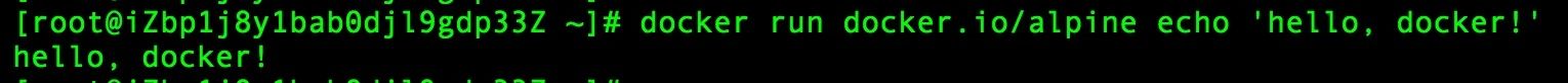 Docker run alpine