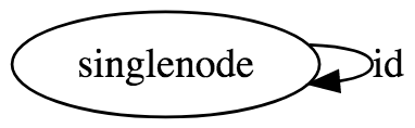 A graph with one node and one id edge