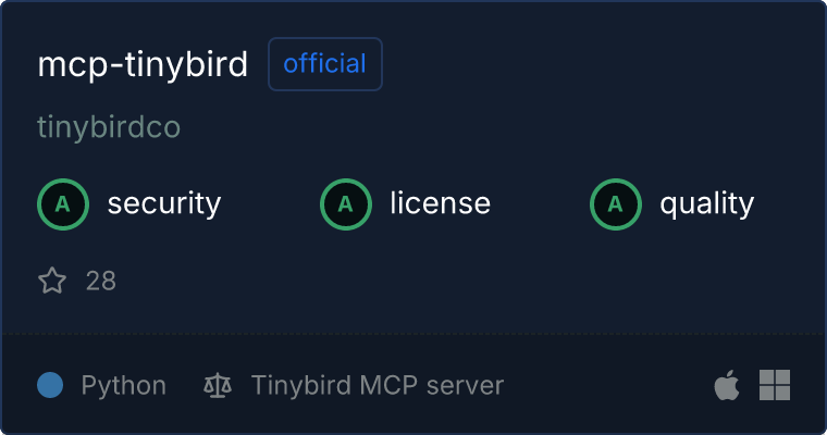 Tinybird server MCP server