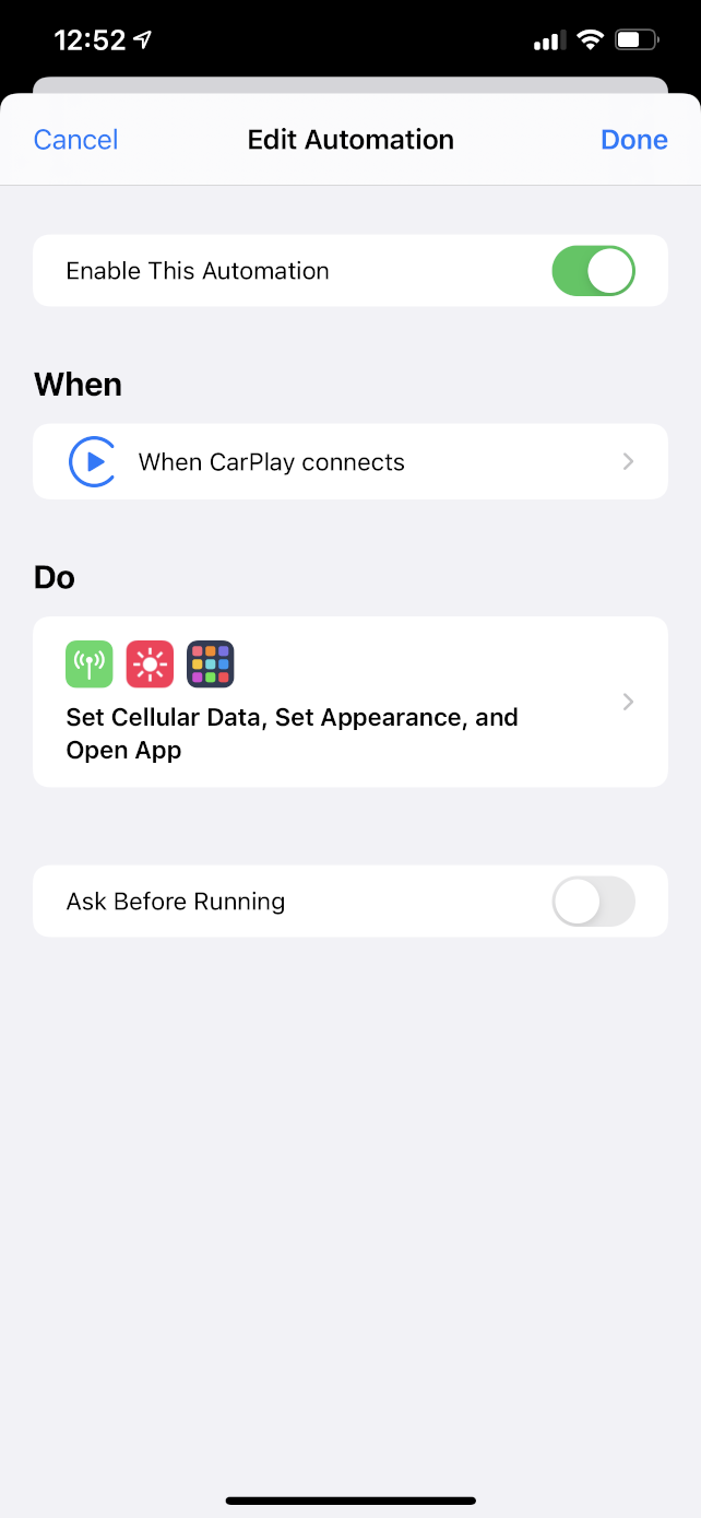 CarPlay Automation