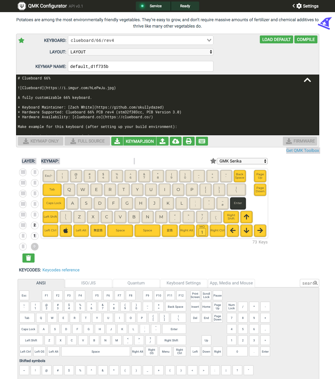 QMK Configurator Screenshot