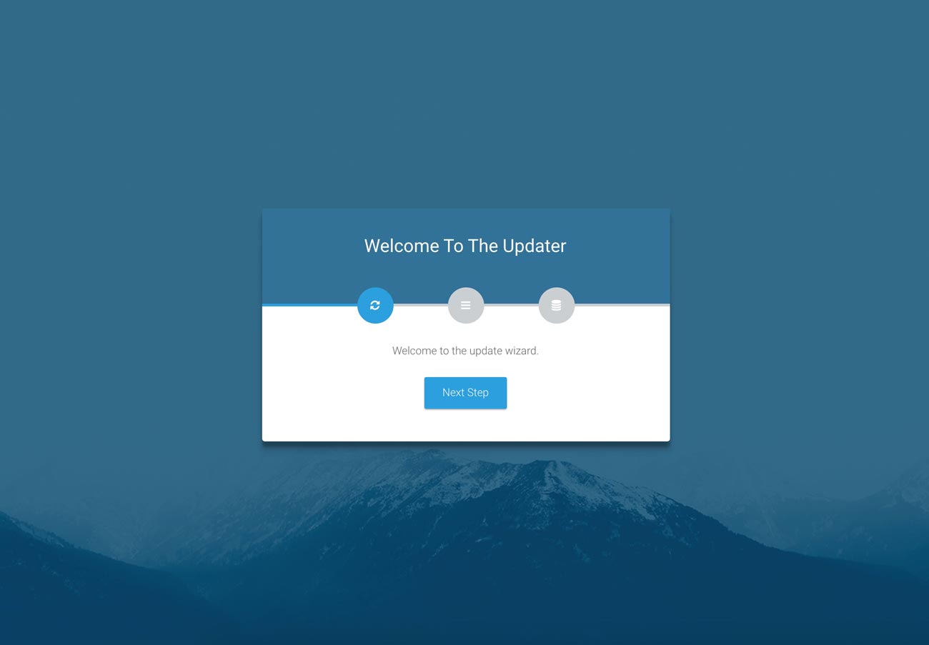 Laravel web updater | Step 1