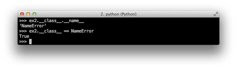 ex2.class == NameError