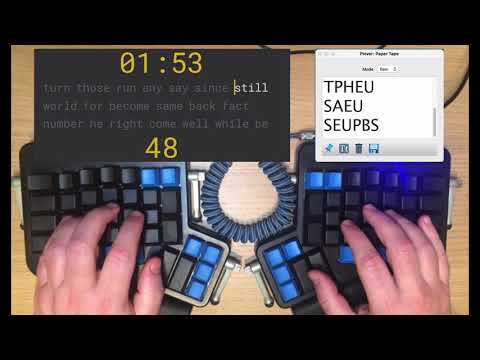 Plover Steno on an Ergodox EZ (50 WPM) img