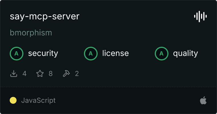 Say Server MCP server