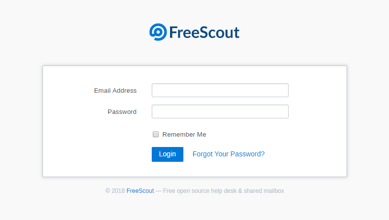 Login page