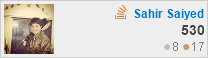 profile for Sahir Saiyed at Stack Overflow, Q&A for professional and enthusiast programmers