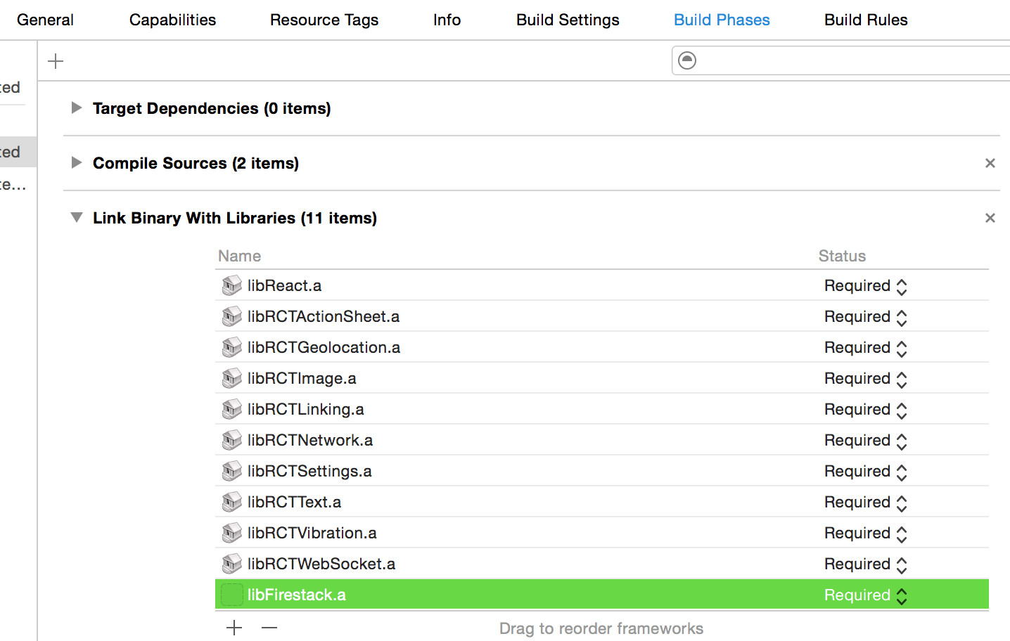 Linking binaries