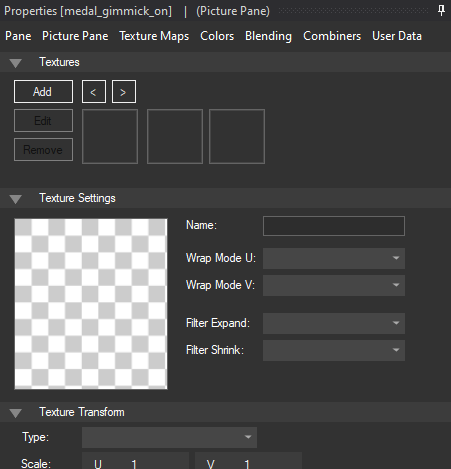 Texture Maps tab