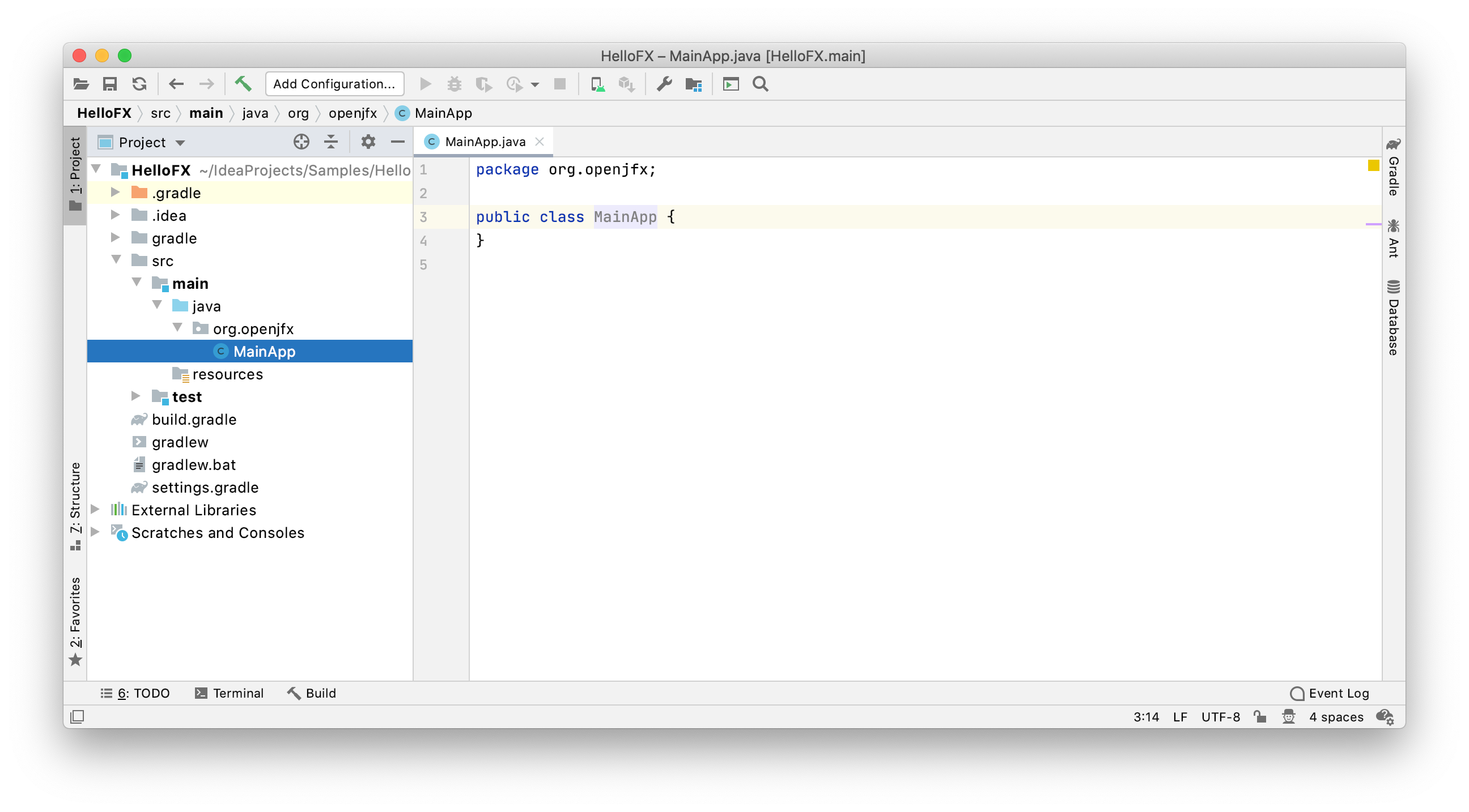 Open project