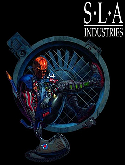 SLA Industries artwork and link to Nightfall Games