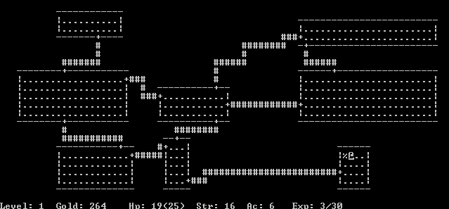 Rogue on Unix, from Wikipedia