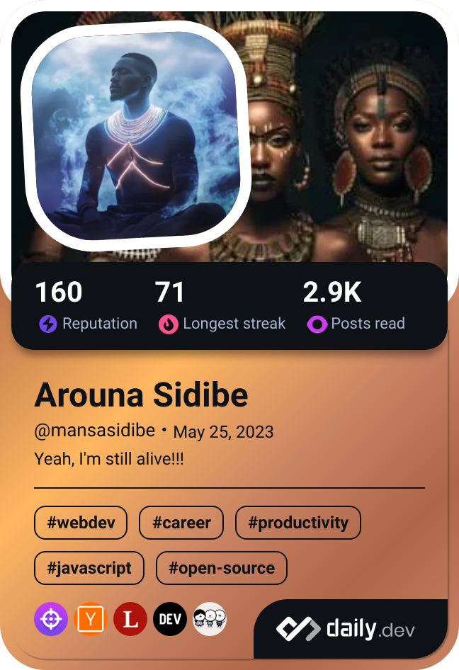 Arouna Sidibe's Dev Card