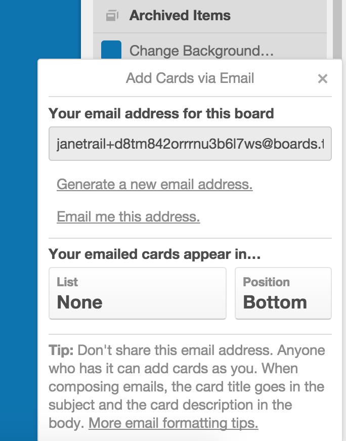 cards by email