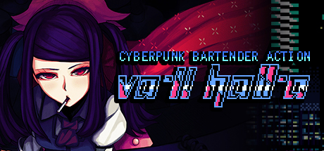 VA-11 Hall-A: Cyberpunk Bartender Action poster and Steam link