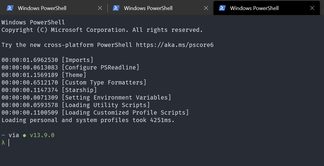 Terminal Startup