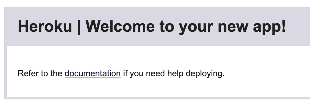 Screenshot Heroku Welcome Message Goes Here