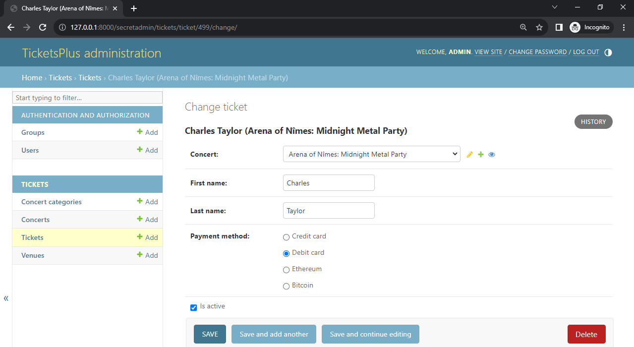 Django Admin Override Form