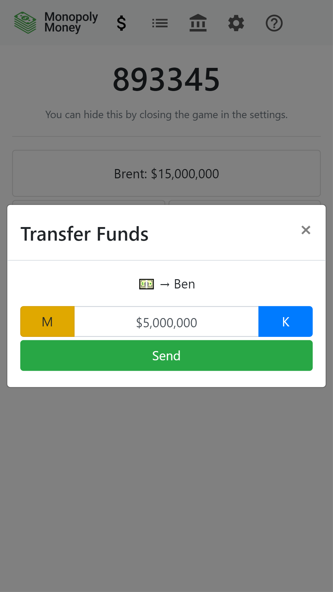 Transferring funds