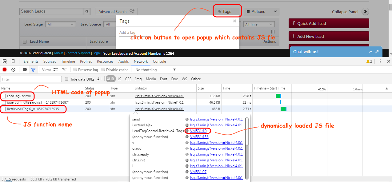 debug dynamic loading JavaScript in chrome -1